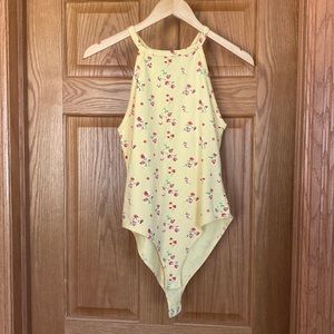 Yellow floral bodysuit